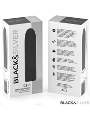 BLACK & SILVER - GERI USB RECARREGÁVEL VIBRATÓRIA BULLET 8 VIBRAÇÕES P