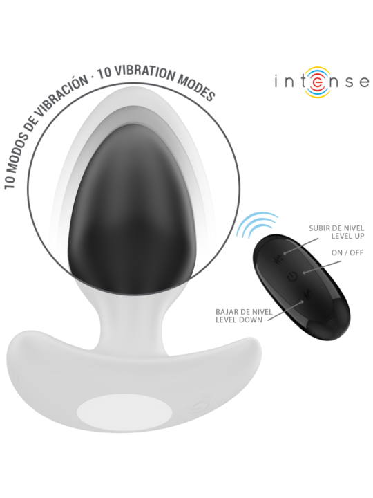 INTENSE - JOEY ANAL PLUG 10 VIBRAÇÕES PRETO CONTROLE REMOTO