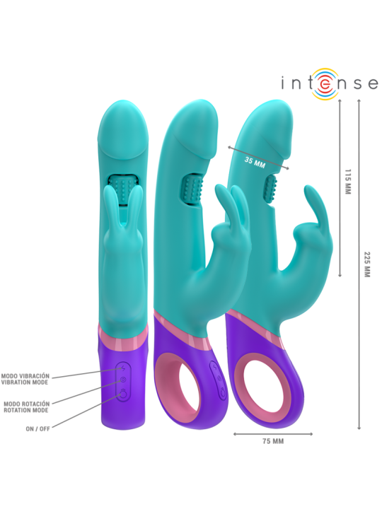 INTENSE - MONICA RABBIT VIBRATOR MIT ROTIERENDEM G-SPOT-STIMULATOR BLA