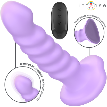INTENSE - BRENDA VIBRADOR TALLA M DISEÑO EN ESPIRAL 10 VIBRACIONES MOR