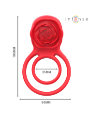 INTENSE - ESTIMULADOR GAIL ROSE 10 VIBRAÇÕES VERMELHO CONTROLE REMOTO