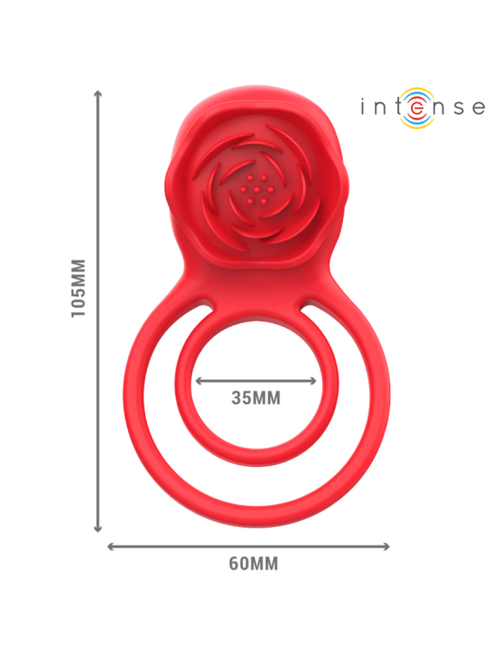 INTENSE - GAIL STIMULATOR ROSE 10 VIBRATIONS RED REMOTE CONTROL