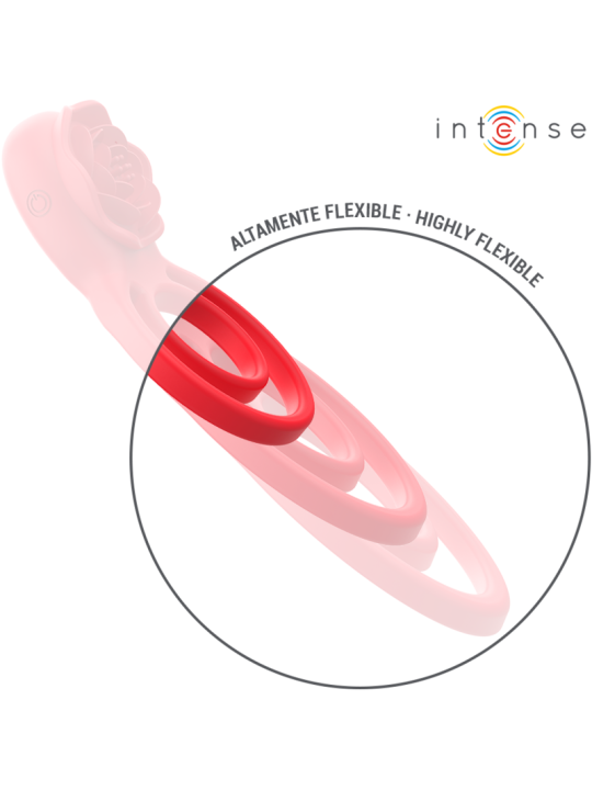 INTENSE - GAIL STIMULATOR ROSE 10 VIBRATIONS RED REMOTE CONTROL