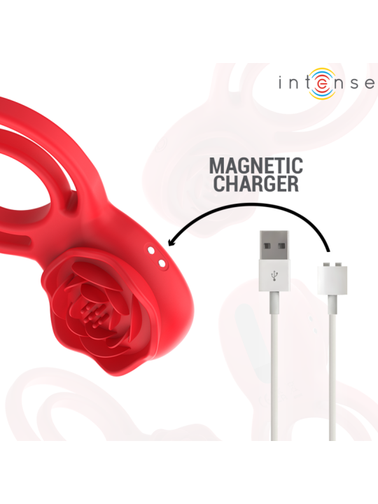 INTENSE - GAIL STIMULATEUR ROSE 10 VIBRATIONS ROUGE TELECOMMANDE