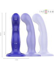 INTENSE - VIBRATORE SHORTY CON VENTOSA TELECOMANDO BLU