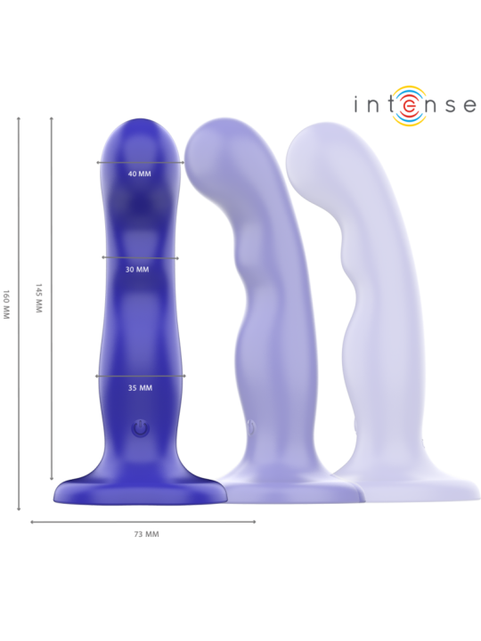 INTENSE - SHORTY VIBRADOR CON VENTOSA AZUL CONTROL REMOTO