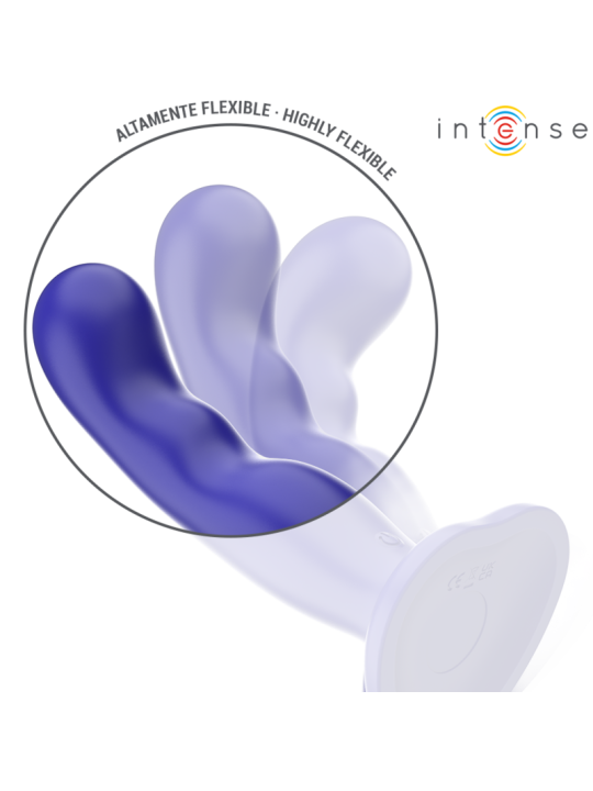 INTENSE - SHORTY VIBRATEUR AVEC VENTOUSE TÉLÉCOMMANDE BLEUE