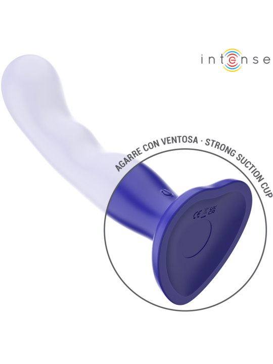 INTENSE - SHORTY VIBRATOR WITH SUCTION CUP BLUE REMOTE CONTROL