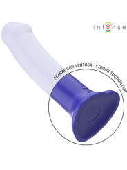 INTENSE - VIBRATORE VICTORIA CON VENTOSA 10 VIBRAZIONI BLU SCURO TELEC