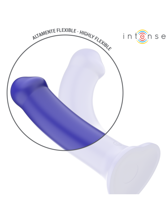 INTENSE - VICTORIA VIBRADOR CON VENTOSA 10 VIBRACIONES AZUL OSCURO CON