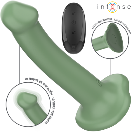 INTENSE - BECCA VIBRATOR MIT SAUGNAPF 10 VIBRATIONEN GRÜNE FERNBEDIENU