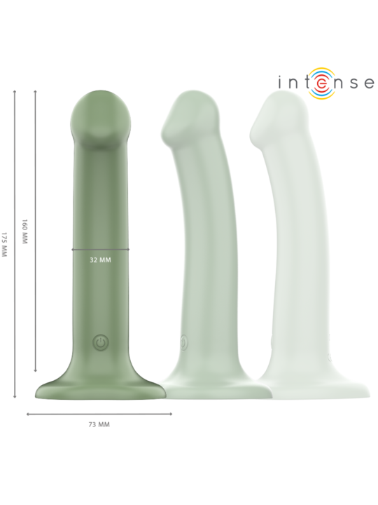 INTENSE - BECCA VIBRATOR WITH SUCTION CUP 10 VIBRATIONS GREEN REMOTE C