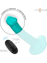 INTENSE - KATIE VIBRATOR WITH SUCTION CUP 10 VIBRATIONS BLUE REMOTE CO