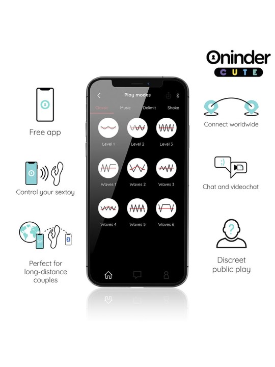 ONINDER CUTE - VIBRATEUR CLITORISÉ LOVE BUNNY G-SPOT - APPLICATION MON