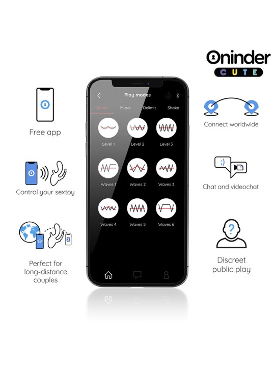 ONINDER CUTE - LOVE 3 SOME TRIPLO VIBRATORE - APP GRATUITA IN TUTTO IL