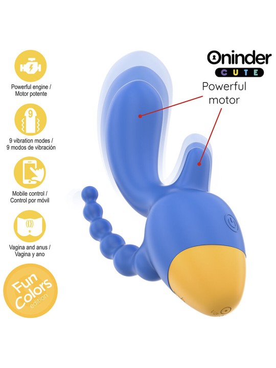 ONINDER CUTE - LOVE 3 SOME TRIPLO VIBRATORE - APP GRATUITA IN TUTTO IL