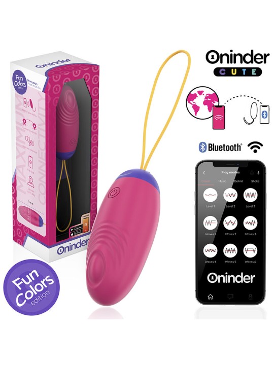 ONINDER CUTE - LOVE PLEASURE VIBRO-WAVE TAPPING SILICONE EGG - GRATIS 
