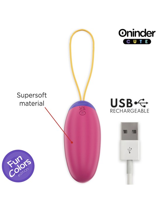 ONINDER CUTE - LOVE PLEASURE VIBRO-WAVE TAPPING SILICONE EGG - GRATIS 
