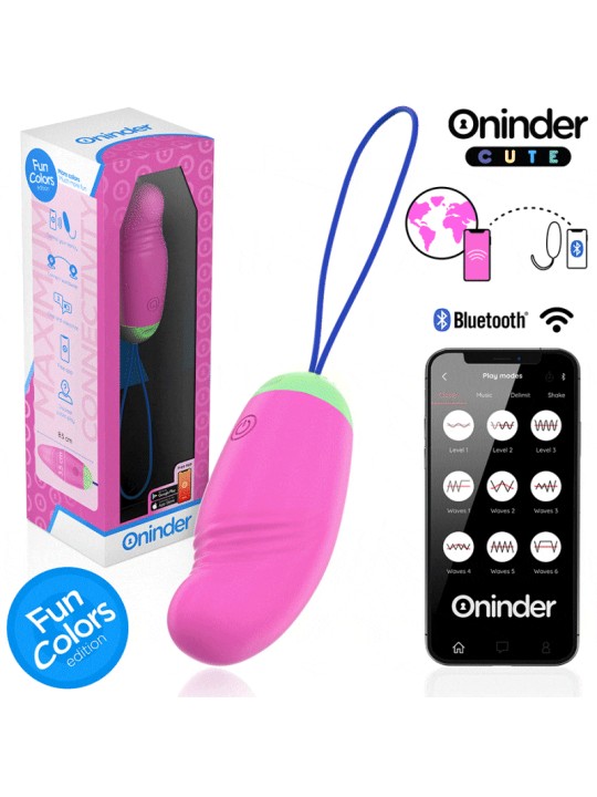 ONINDER CUTE - UOVO IN SILICONE VIBRANTE-ROTANTE A 360° PER AMARE IL P