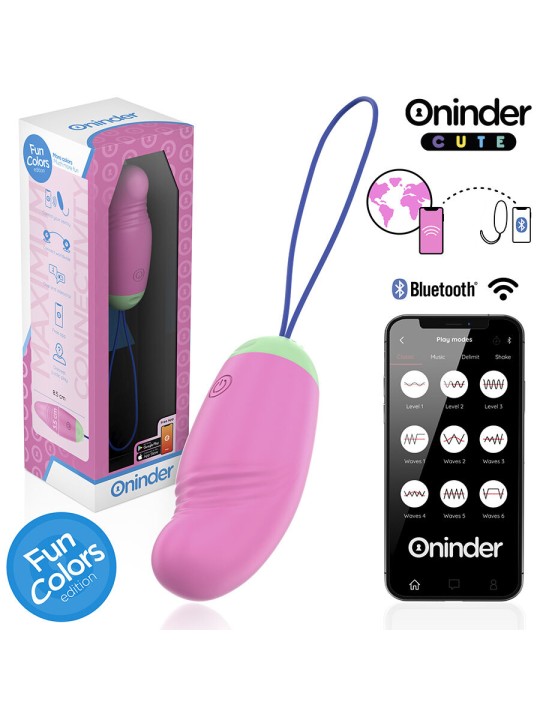 ONINDER CUTE - LOVE PLEASURE 360° VIBREREND-ROTEREND SILICONEN EI - GR