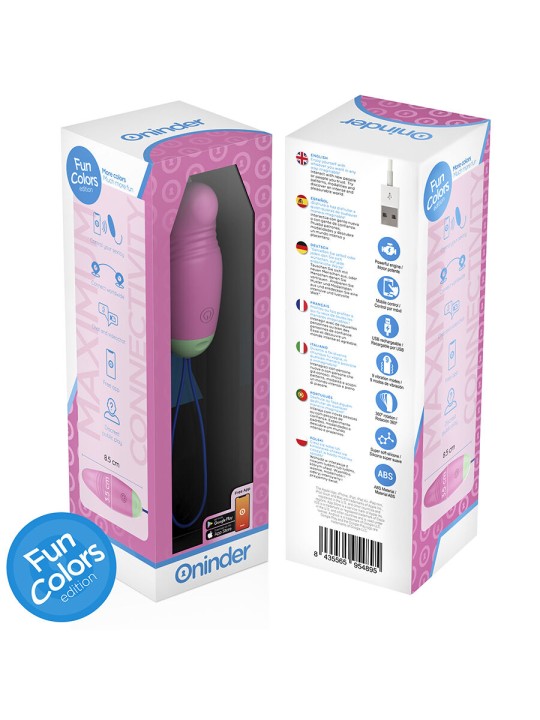 ONINDER CUTE - LOVE PLEASURE 360° VIBREREND-ROTEREND SILICONEN EI - GR