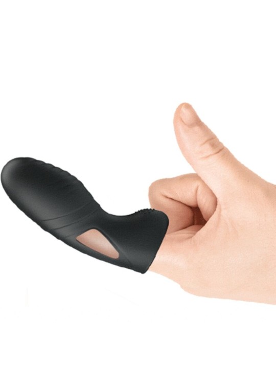PRETTY LOVE - ALAN VIBRADOR DE DEDO SILICONA NEGRO