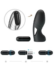 PRETTY LOVE - ALAN VIBRADOR DE DEDO SILICONA NEGRO
