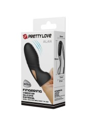 PRETTY LOVE - ALAN VIBRATEUR DE DOIGTS EN SILICONE NOIR