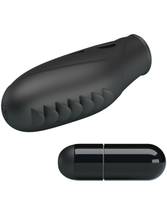 PRETTY LOVE - VIBRATEUR DOIGT EN SILICONE GILO NOIR