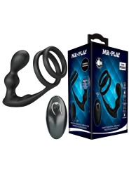 MR PLAY - PLUG ANAL VIBRANT AVEC ANNEAU PÉNIS ET TÉLÉCOMMANDE