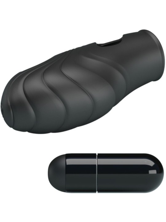 PRETTY LOVE - VIBRATORE DA DITA IN SILICONE LICH NERO