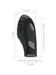 PRETTY LOVE - LICH SILICONE FINGER VIBRATOR BLACK