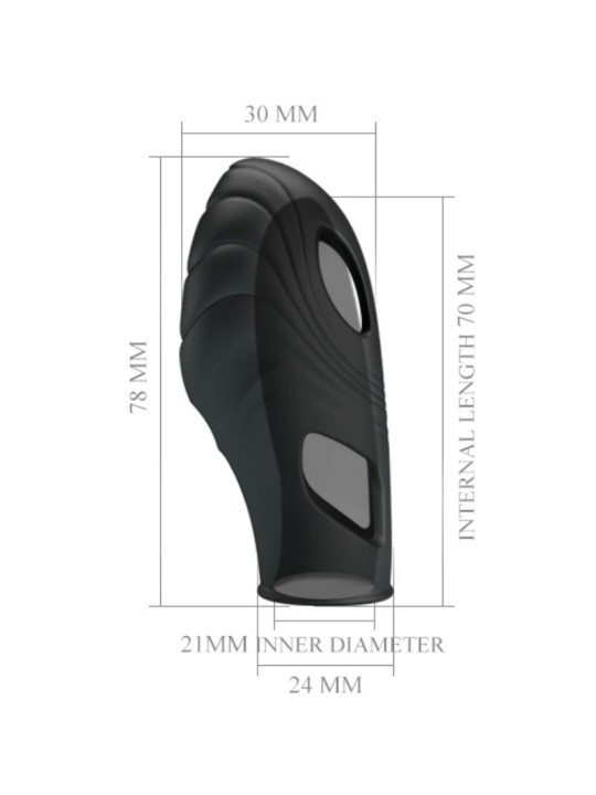 PRETTY LOVE - LICH SILICONE FINGER VIBRATOR BLACK