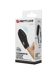 PRETTY LOVE - VIBRATORE DA DITA IN SILICONE LICH NERO