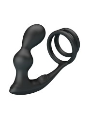 MR PLAY - ANILLO PARA PENE CON PLUG ANAL CON VIBRACIÓN CONTROL REMOTO