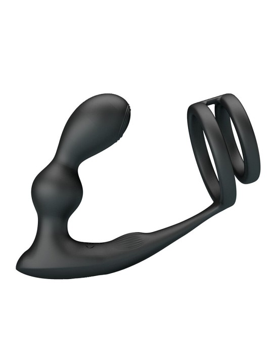 MR PLAY - VIBRIERENDER ANALPLUG MIT PENISRING UND FERNBEDIENUNG