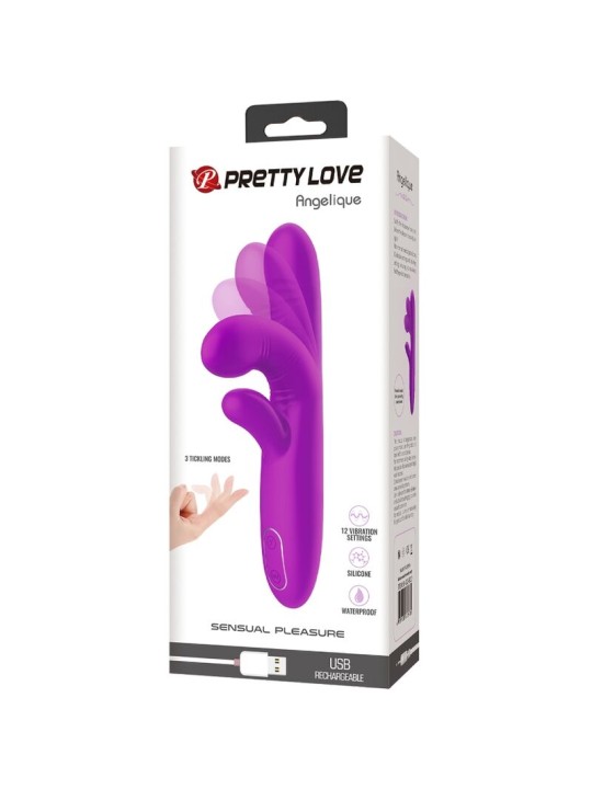 PRETTY LOVE - ANGELIQUE MULTIFUNÇÕES VIBRADOR + ESTIMULADOR DE CLITÓRI