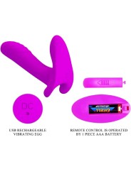 PRETTY LOVE - MASSAGER & VIBRATOR 12 VIBRATIONS REMOTE CONTROL PURPLE