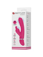PRETTY LOVE - PHOENIX MULTIFUNCTION RABBIT VIBRATOR PINK