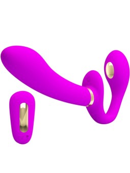 PRETTY LOVE - THUNDERBIRD DUBBELE STRAP-ON VIBRATOR AFSTANDSBEDIENING 
