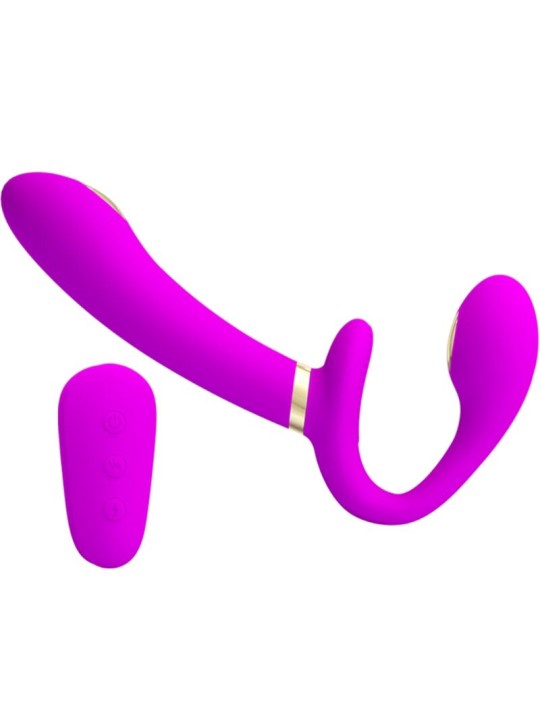 PRETTY LOVE - THUNDERBIRD DOUBLE VIBRATEUR STRAP-ON TÉLÉCOMMANDE VIOLE