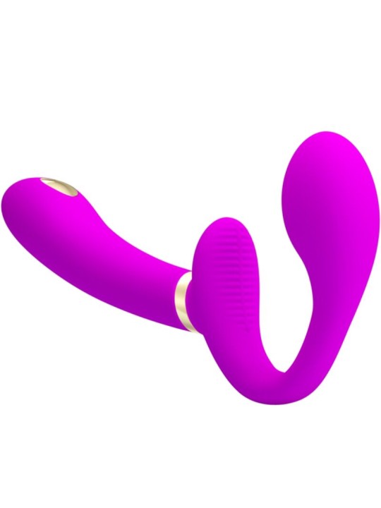 PRETTY LOVE - THUNDERBIRD DOUBLE VIBRATEUR STRAP-ON TÉLÉCOMMANDE VIOLE