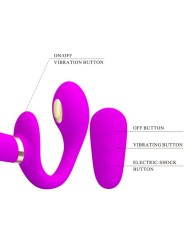 PRETTY LOVE - THUNDERBIRD VIBRADOR DUPLO COM CONTROLE REMOTO ROXO