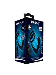 MR PLAY - ANILLO PARA PENE CON PLUG ANAL CON VIBRACIÓN CONTROL REMOTO