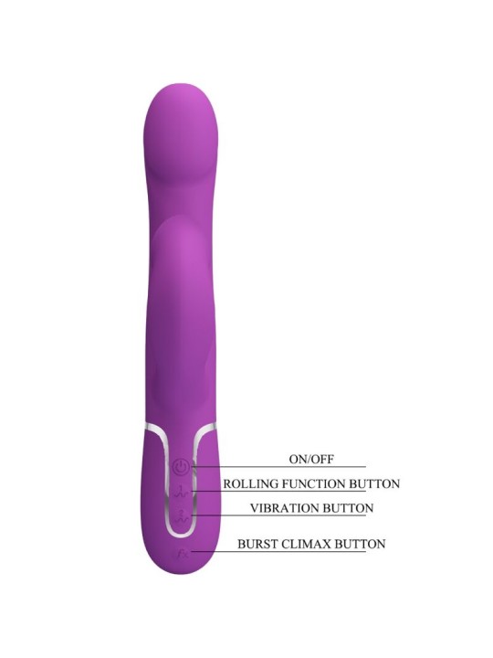PRETTY LOVE - VIBRADOR E ESTIMULADOR MULTIFUNCIONAL 4 EM 1 ROXO