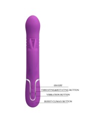 PRETTY LOVE - VIBRATEUR LAPIN MULTIFONCTION COALE 4 EN 1 VIOLET