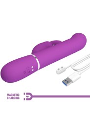 PRETTY LOVE - VIBRATEUR LAPIN MULTIFONCTION COALE 4 EN 1 VIOLET