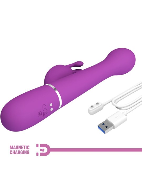 PRETTY LOVE - DEJON 3 IN 1 MULTIFUNKTIONS-RABBIT-VIBRATOR LILA