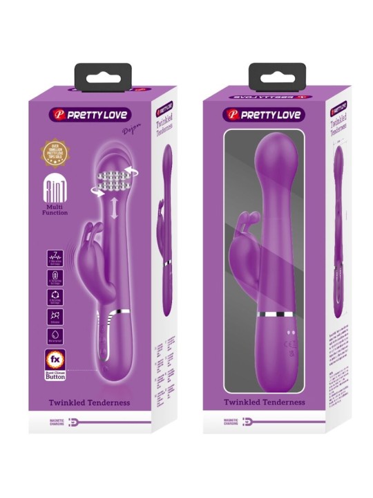 PRETTY LOVE - DEJON 3 IN 1 MULTIFUNKTIONS-RABBIT-VIBRATOR LILA