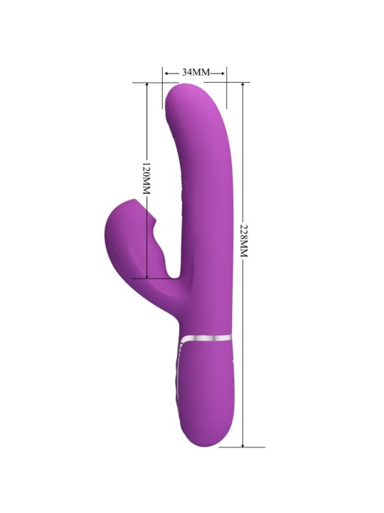PRETTY LOVE - VIBRATEUR LAPIN MULTIFONCTION 3 EN 1 PERLITA VIOLET